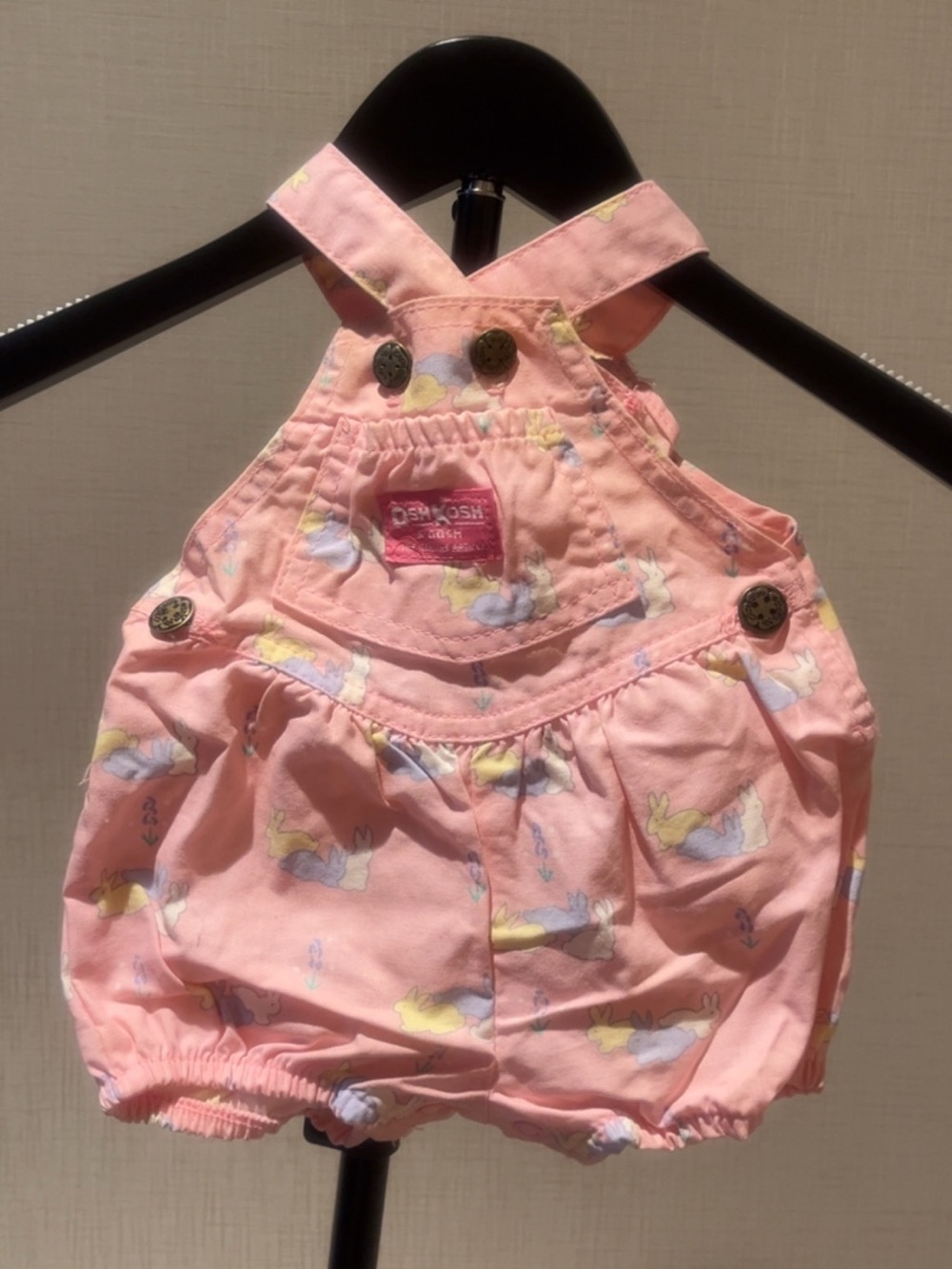 Vintage Rare Oshkosh B’Gosh baby bunnie overalls